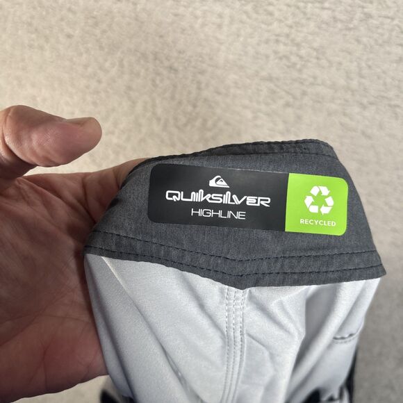 Quiksilver Highline Hawaii Boardshorts Men’s Size 38‎ Surfsilk Grey Palm Beach - Picture 10 of 11